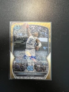 2022-23 Bowman Chrome U University CALEB LOVE Gold Refractor Auto #35/50 #89 - Picture 1 of 2