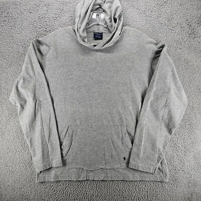 Polo Ralph Lauren Hooded Sweater Pullover L Sleepwear Hoodie Grey - Image 1 of 4