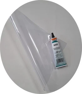 Reparaturset PVC Klarsichtfolie + Kleber technicoll 8002 PVC Flicken - Bild 1 von 3