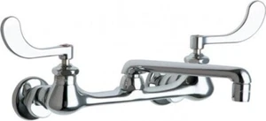 Chicago Faucets 540-LD317ABCP Wall-Mounted Manual Faucet with Adjustable Centers - Picture 1 of 5