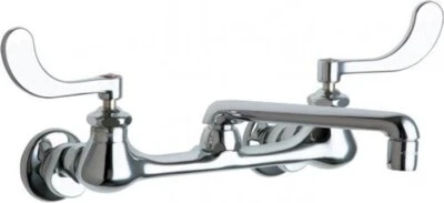 Chicago Faucets 540-LD317ABCP Wall-Mounted Manual Faucet with Adjustable Centers - Image 1 of 4