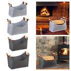 Felt Firewood Bag Log Tote Bag Heavy Duty Thickened Durable Reusable Fireplace