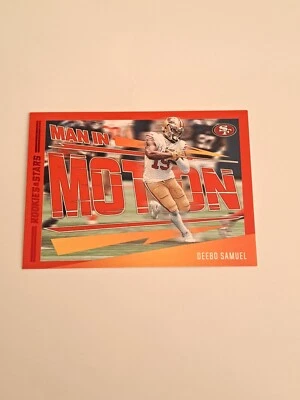 Deebo Samuel 2023 Rookies And Stars Football Man in Motion #MM-7 Insert Red - Image 1 of 4