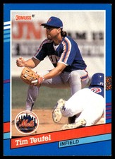 1991 Donruss #370 Tim Teufel New York Mets