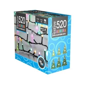 Festive 520 Aurora Multicolour Glow-Worm Led Christmas Lights
