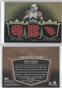 2007 Topps Triple Threads Relics Sepia /27 Matt Leinart #TTR84