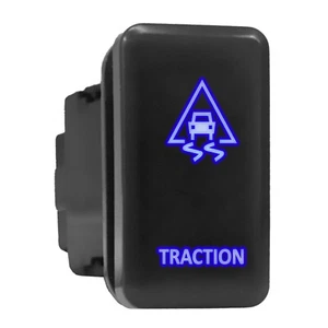 TRACTION Blue LED Backlit Switch Tall Push Button 1.54"x 0.83" (Fit: Toyota) - Picture 1 of 6