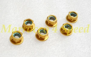 KTM EXC EXE 125 200 250 300 400 450 Kettenradmutter Kettenrad Mutter Satz gold - Bild 1 von 2