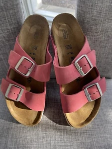 Birkenstock Arizona Hot Pink Sandals, Soft Bed, Size 39, Excellent - Picture 1 of 12