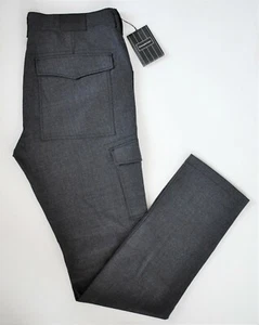 🆕️ Auth ERMENEGILDO ZEGNA Gray WOOL Blend CARGO Pants Trouser 36" - Picture 1 of 12