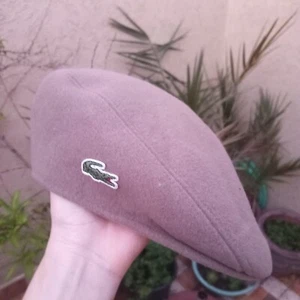 Gorra Plana Sombrero Boina Lacoste Unisex Mezcla de Lana Fieltro, Lacoste Hombre Gorra Marrón Talla 4 - Imagen 1 de 6