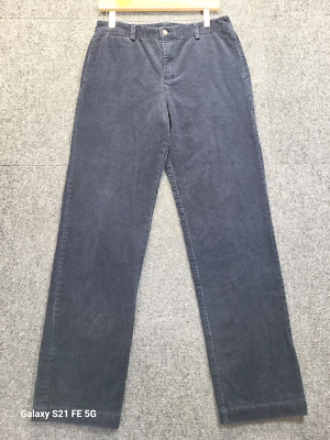 Pantalones de pana Polo Ralph Lauren para niño 20/30x31 azul marino pierna recta frente plano Foto 1 de 4