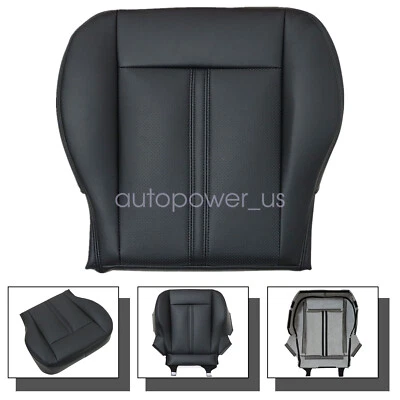 Cubierta de asiento de cuero perforado inferior de pasajero negra para Cadillac SRX 2010-2016 Foto 1 de 4