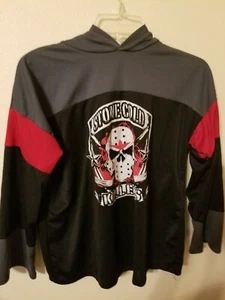 california costume kids size 7 8  stone cold killers hooded red black gray light - Picture 1 of 12