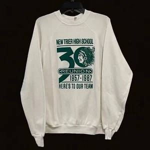 Vintage 1987 New Trier High School Sweatshirt 30 Year Reunion Men’s Sz XL - Picture 1 of 4