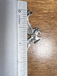 Vintage Sterling Silver Pegasus Winged Horse Charm Pendant - Picture 1 of 5