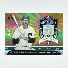 2006 SP Legendary Cuts Baseball Chronology Platinum Hank Greenberg /99 #BC-HG