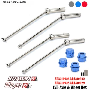 Eje del eje de transmisión ARA310926 ARA310928 tuerca hexagonal de rueda para RC Arrma1/5 Kraton Outcast - Imagen 1 de 30