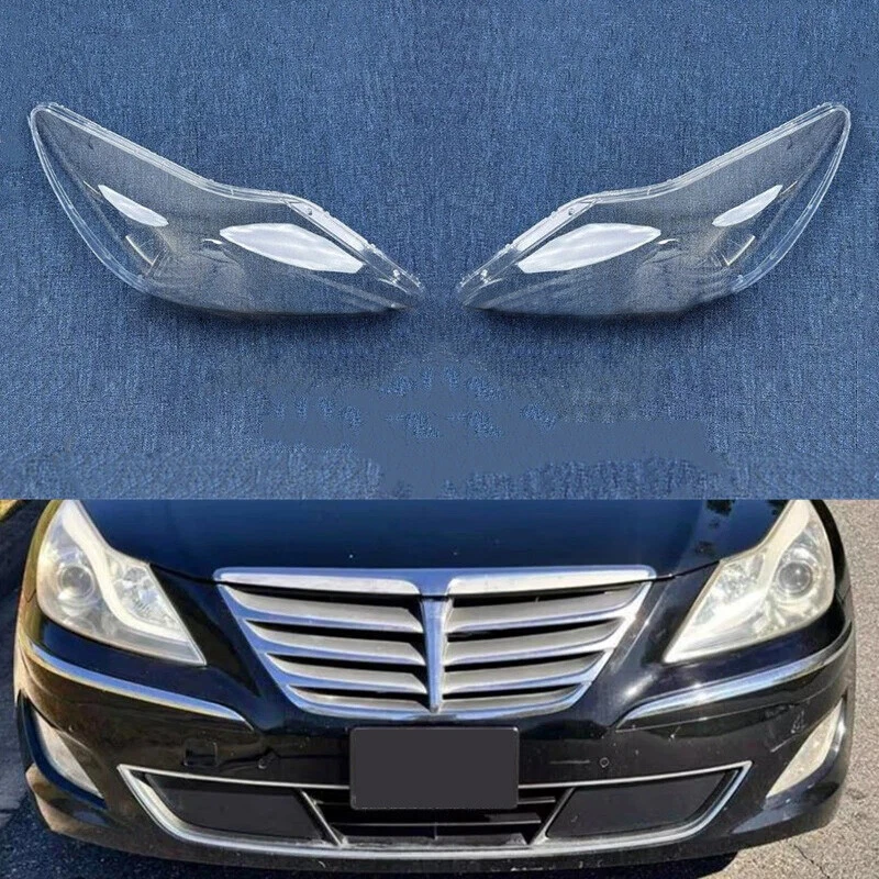 For Hyundai Genesis 2012-2014 Clear Headlight Lens Cover Headlamp Lenses LH+RH Foto 1 de 3