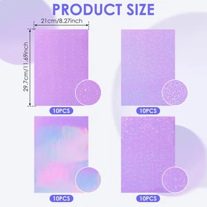 Shiny Holographic Paper Sticker Printable Shiny Sticker Paper for BrrSR - Picture 1 of 12