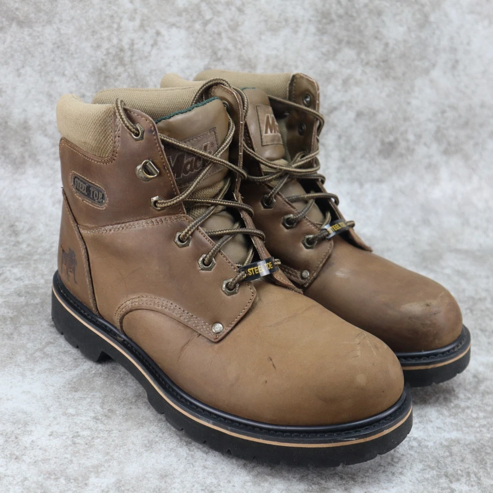 Botas de Trabajo Mack Puntera de Acero Cuero Marrón Para Hombre Talla 12 Foto 1 de 4