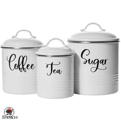 Elegante juego de botes rústicos: almacenamiento hermético duradero para artículos esenciales de cocina Foto 1 de 4