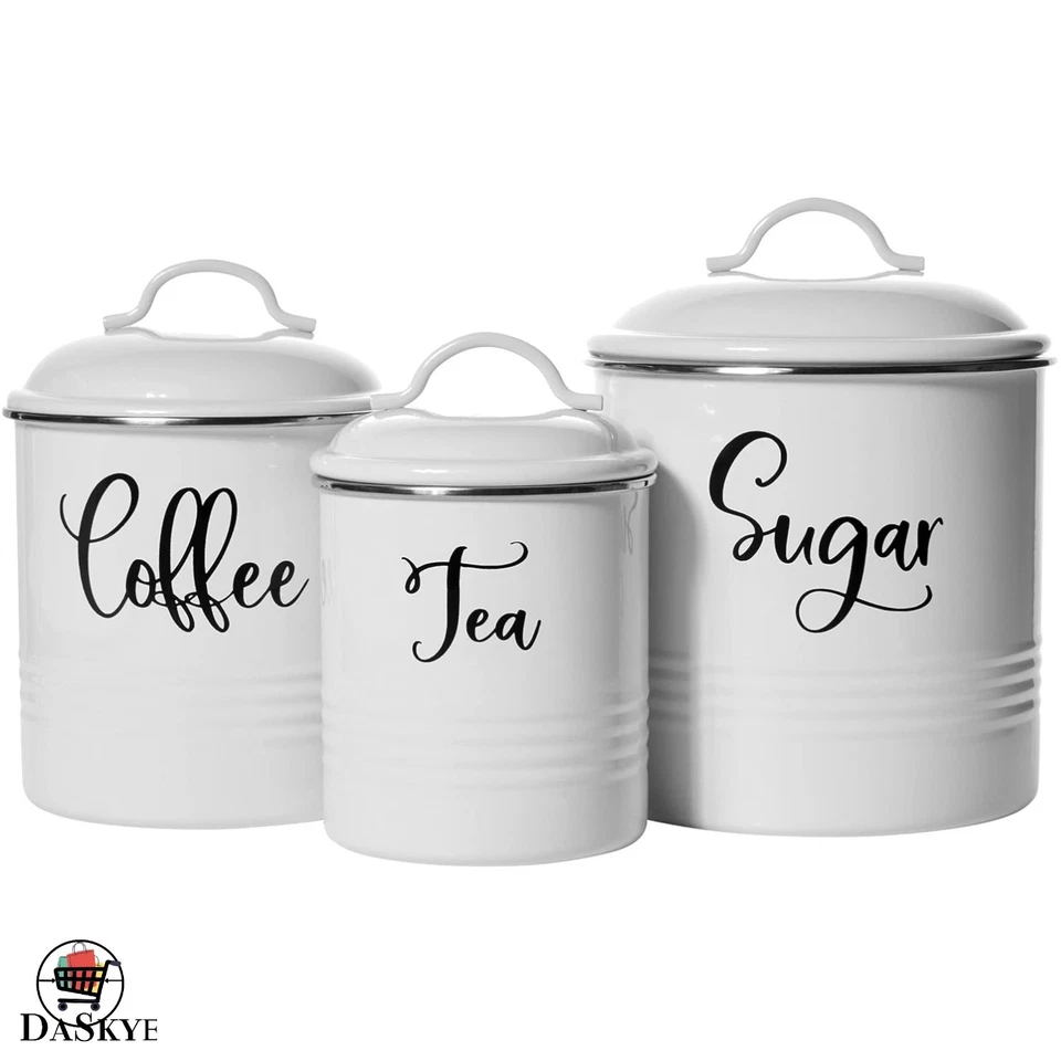 Elegante juego de botes rústicos: almacenamiento hermético duradero para artículos esenciales de cocina Foto 1 de 4