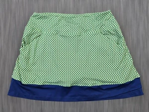 Birdies & Bows Women's Green & Blue Geometric Print Athletic Skort Size Small  - Picture 1 of 5