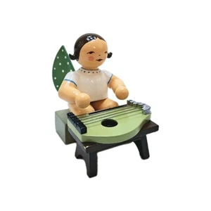 Wendt & Kühn Engel mit Zither sitzend braun 650/49a Orchesterengel - NEU - Picture 1 of 2