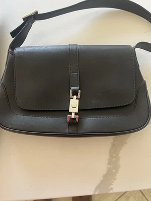 Gucci Jackie 1961 Hobo Bag Black Leather 12 inch Width - Image 1 of 4