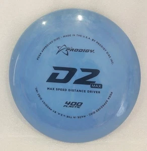 Prodigy Discs D2 MAX Distance Driver 400 Plastic Blue W/Black Stamp 174G NEW PFN - Picture 1 of 3
