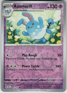 Pokemon Azumarill 065/162 SV05: Temporal Forces Common Reverse Holo Near Mint - Picture 1 of 2