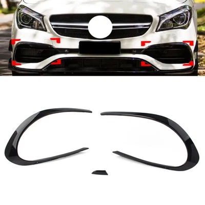 Front Bumper Side Fog Light Splitter Spoiler For Mercedes Benz CLA Class W117 Foto 1 de 4
