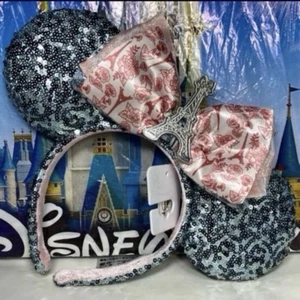 Disney Parks Frankreich Eiffelturm Minnie Maus Ohren Neu mit Etikett - Bild 1 von 3