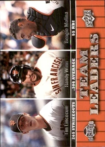 Tim Lincecum / Randy Winn / Bengie Molina TL 2009 Upper Deck #454 Giants - Picture 1 of 2