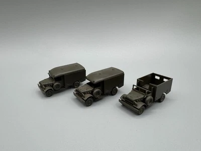 1:87 Roco Minitanks 3x US Dodge M43 Kranwagen mit Kastenaufbau - Bild 1 von 4