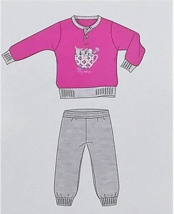 Punto E Virgola Pigiama Manica Lunga Bambina In Pile Art. 644 - Foto 1 di 4