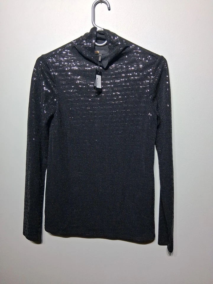 Top tejido para mujer Maje Lilexis brillo cuello falso talla FR 2 US M NUEVO CON ETIQUETAS Foto 1 de 4