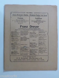 trombone posaune FRANZ DREYER opera orchestra studies 5 - Picture 1 of 1