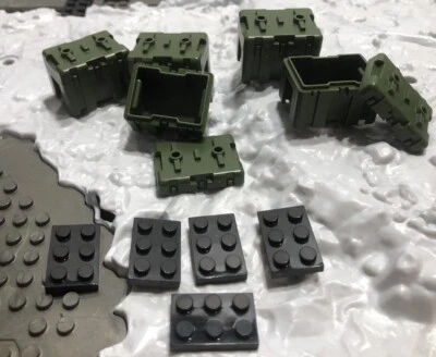 5x Estuche Utilitario Verde Pequeño Mega Blok Construx y Otros Bloques de Construcción Compatible Foto 1 de 4