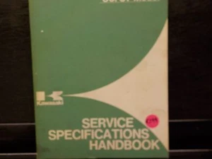 KAWASAKI 1986-1987 SERVICE SPECIFICATIONS HANDBOOK MANUAL (K399) - Bild 1 von 2