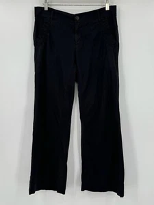 XCVI Womens Black Cotton Wide Leg Pants Sz S - Picture 1 of 6