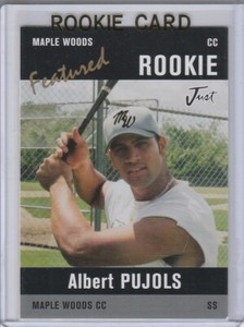 ALBERT PUJOLS ROOKIE CARD Maple Woods Baseball BLACK RC Cardinals Angels