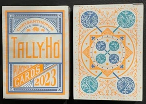 Tarjetas de juego Tally Ho Chrysanthemum Fan Back - Imagen 1 de 2