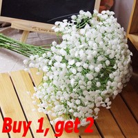 1 Head Romantic Baby's Breath Gypsophila Silk Flower Party Wedding Home Decors ~
