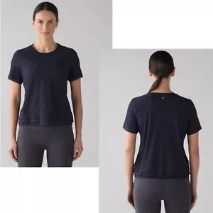 LULULULEMON Trainingssohle kurzärmeliges Top * Mitternachtsmarineblau - Bild 1 von 16