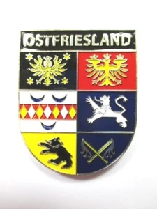 Ostfriesland Wappen Magnet Metall ,Souvenir Germany,Deutschland,Neu - Picture 1 of 4