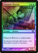 Phantom Warrior FOIL 8th Edition HEAVILY PLD Blue Uncommon MAGIC CARD ABUGames