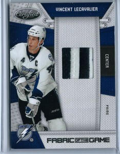2010-11 Panini Certified Fabric of the Game Prime #131 Vincent Lecavalier 15/25