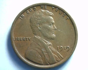 1919 LINCOLN CENT PENNY CA. BANKFRISCH AU SCHÖNE ORIGINALMÜNZE SCHNELLER 99c VERSAND - Bild 1 von 2